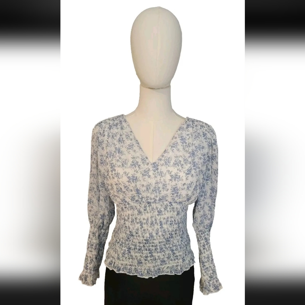 Promesa Women's Floral Long Sleeve Blouse Size S